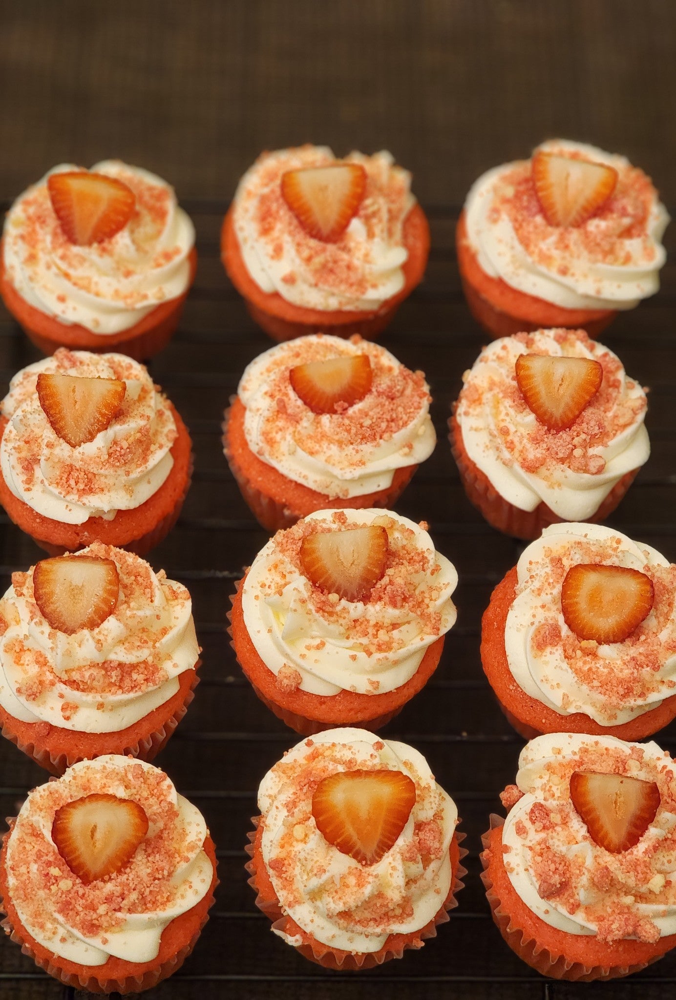 Strawberry Crunch Cupcakes